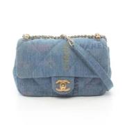 Pre-owned Denim shoulder-bags Chanel Vintage , Blue , Dames