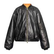 Leren jack type bomber Vetements , Black , Heren