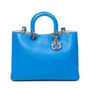 Pre-owned Leather dior-bags Dior Vintage , Blue , Dames