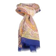 Luxe Paisley Zijden Sjaal Etro , Multicolor , Dames