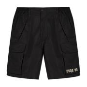 Gedrukte shorts Dsquared2 , Black , Heren