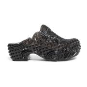 Zwarte Court Clog met Blokhak Y/Project , Black , Dames