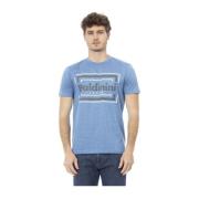 Korte Mouw Ronde Hals T-shirt Baldinini , Blue , Heren