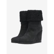 Pre-owned Suede boots Moncler Pre-owned , Black , Dames