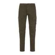 Cargo broek in stretch satijn C.p. Company , Brown , Heren