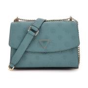 Iconische Schoudertas met Allover Logo-Embossing Guess , Green , Dames