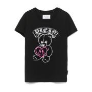 Zwarte Tee Philipp Plein , Black , Dames