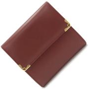 Pre-owned Leather wallets Cartier Vintage , Red , Dames