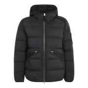 Zwarte Parka Aw24 Winterjas Stone Island , Black , Heren