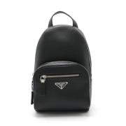 Pre-owned Leather shoulder-bags Prada Vintage , Black , Dames