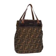 Pre-owned Canvas handbags Fendi Vintage , Brown , Dames