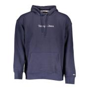 Blauwe hoodie met borduursel en logo Tommy Hilfiger , Blue , Heren