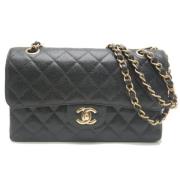 Pre-owned Leather shoulder-bags Chanel Vintage , Black , Dames