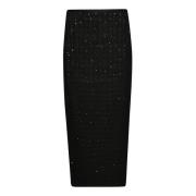 Midi Boucle Rok Rotate Birger Christensen , Black , Dames