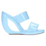 Met hak helder blauw Manolo Blahnik , Blue , Dames