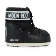 Lage Nylon Zwarte Icon Laarzen Moon Boot , Black , Dames