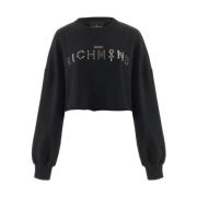 Studded Logo Sweatshirt John Richmond , Black , Dames