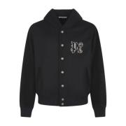 Varsity Hooded Jacket Vertigo Style Palm Angels , Black , Heren