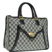 Pre-owned Leather handbags Gucci Vintage , Blue , Dames