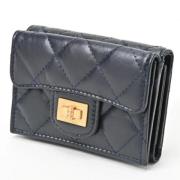 Pre-owned Leather wallets Chanel Vintage , Black , Dames