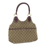 Pre-owned Canvas handbags Gucci Vintage , Beige , Dames