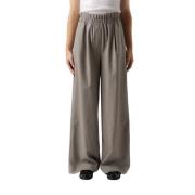 Grijze Streep Elastische Taille Broek By-Bar , Gray , Dames