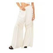 Wijde Boho Beige Broek Free People , Beige , Dames