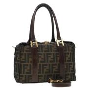 Pre-owned Canvas handbags Fendi Vintage , Brown , Dames