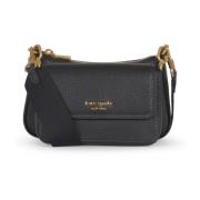 Zwarte Dubbele Crossbody Tas Kate Spade , Black , Dames