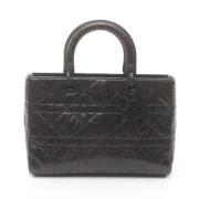 Pre-owned Leather handbags Dior Vintage , Black , Dames