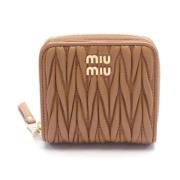 Pre-owned Leather wallets Miu Miu Pre-owned , Brown , Dames