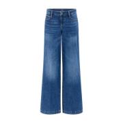 Denim Palazzo Broek Guess , Blue , Dames