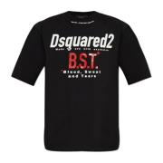 T-shirt met print Dsquared2 , Black , Heren