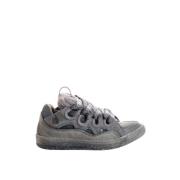 Geweven Rubberen Zool Sneakers Lanvin , Gray , Heren