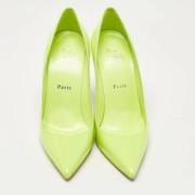 Pre-owned Leather heels Christian Louboutin Pre-owned , Green , Dames