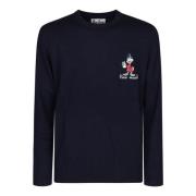 Wollen pullover met logo MC2 Saint Barth , Blue , Heren