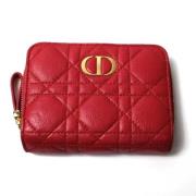 Pre-owned Canvas wallets Dior Vintage , Red , Dames