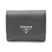 Pre-owned Leather wallets Prada Vintage , Black , Dames