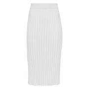 Witte Satijnen Rib Rok Joseph , White , Dames