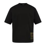 T-shirt met logopatch Dsquared2 , Black , Heren