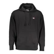 Zwarte hoodie met logo-applicatie Tommy Hilfiger , Black , Heren