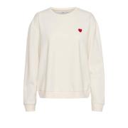 Hart Geborduurde Sweatshirt Ice Saint Tropez , Beige , Dames