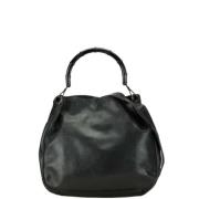 Pre-owned Leather handbags Gucci Vintage , Black , Dames