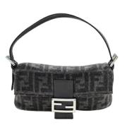 Pre-owned Leather shoulder-bags Fendi Vintage , Black , Dames