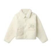 Fleeced Wool Bomber Jacket ERL , White , Heren