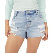 Vintage denim shorts met slijtage Free People , Blue , Dames