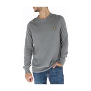 Grijze Gebreide Ronde Hals Trui Lyle & Scott , Gray , Heren