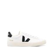 Wit Zwart Leren Sneakers Veja , White , Heren