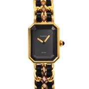 Pre-owned Yellow Gold watches Chanel Vintage , Black , Dames