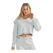 Vlinder Box Fit Hoodie Ciel Loveshackfancy , Blue , Dames